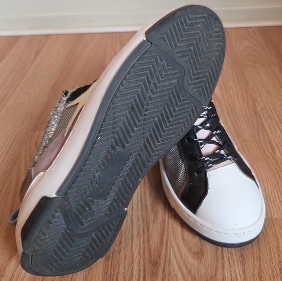 Piranha Low Top Distressed Glittery Leather Casual Sneakers Shoes Size EU 37 - Picture 13 of 16